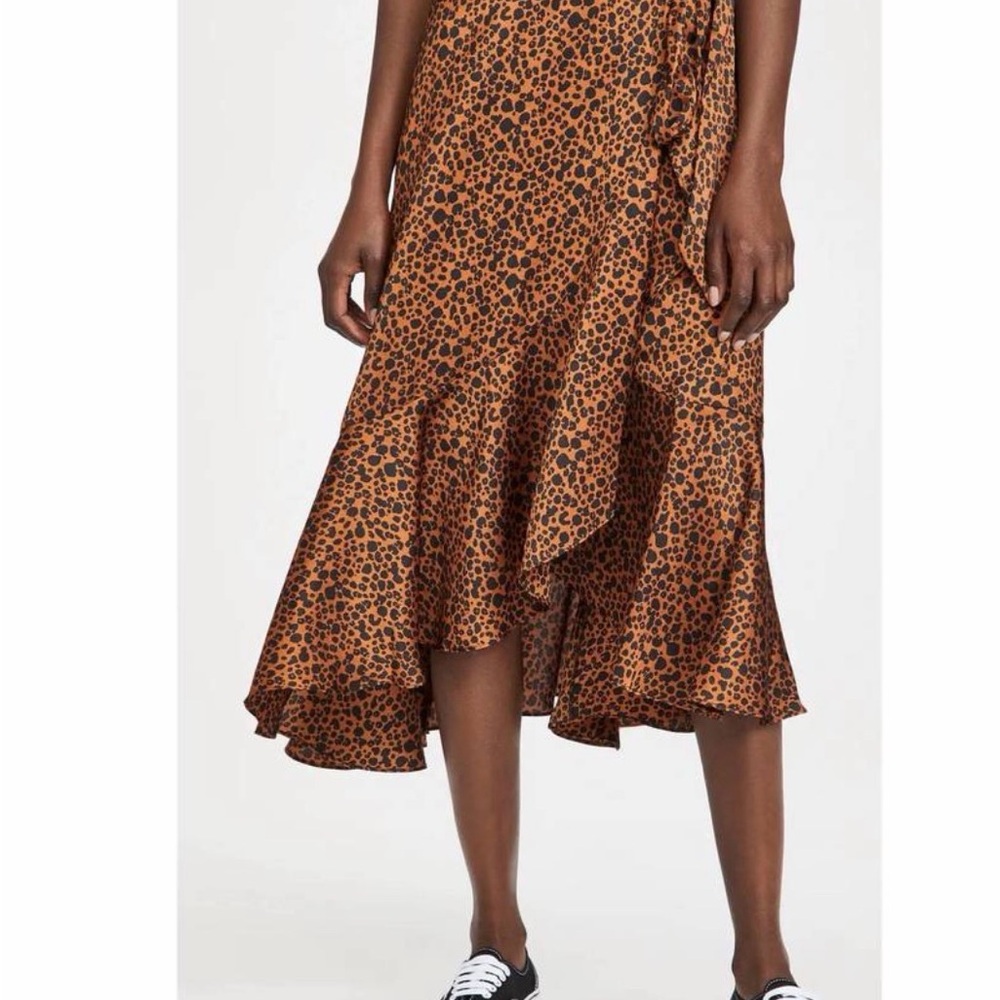 Leopard Print Ruffle Skirt